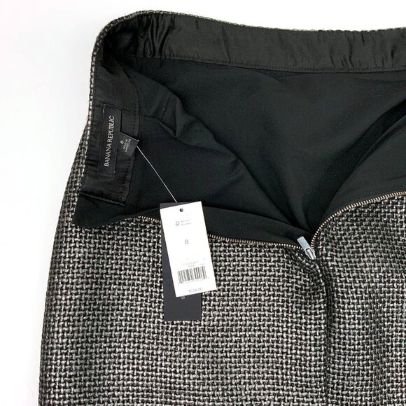 New Banana Republic Gunmetal Jacquard Pencil Skirt Career Sz 8 - Picture 13 of 16